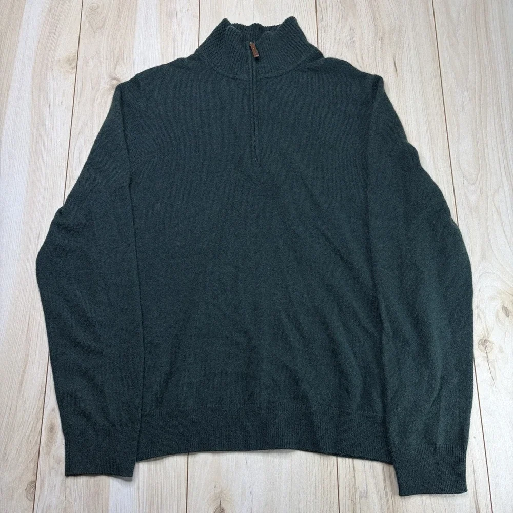 John W. Nordstrom Cashmere 1/4 Zip Knit Sweater Mens Sz Medium Lot Of 2